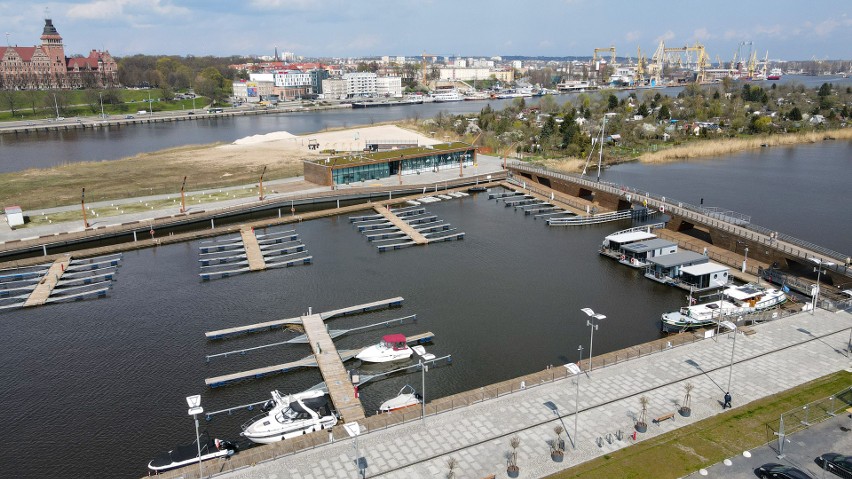 Szczecińska marina na Wyspie Grodzkiej