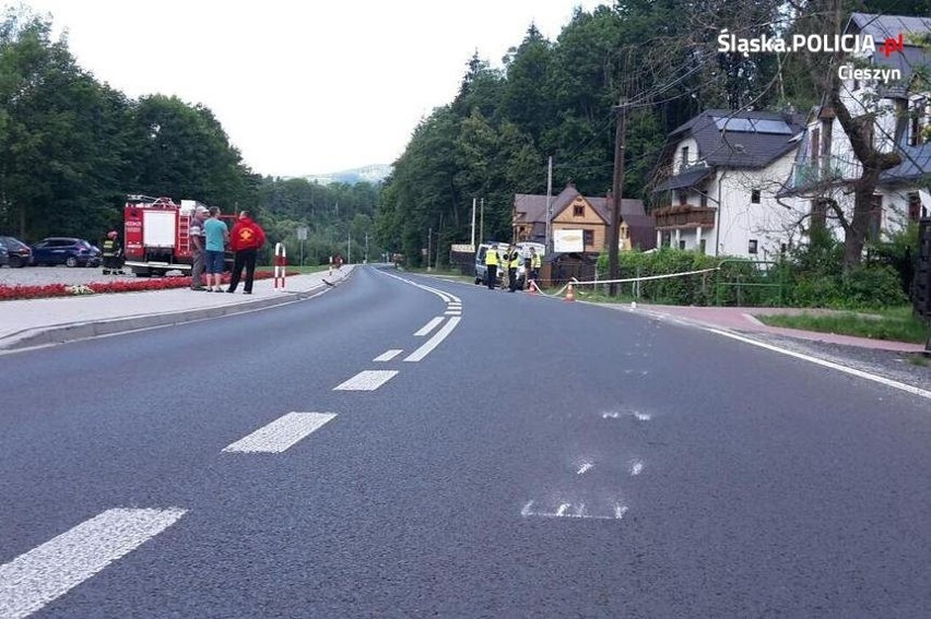 Wypadek motocyklisty w Wiśle