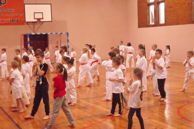 Golubsko-Dobrzyński Klub Karate Kyokushin zorganizował w sobotę 19 grudnia egzaminy na na kolejne stopnie uczniowskie dla młodych karateków