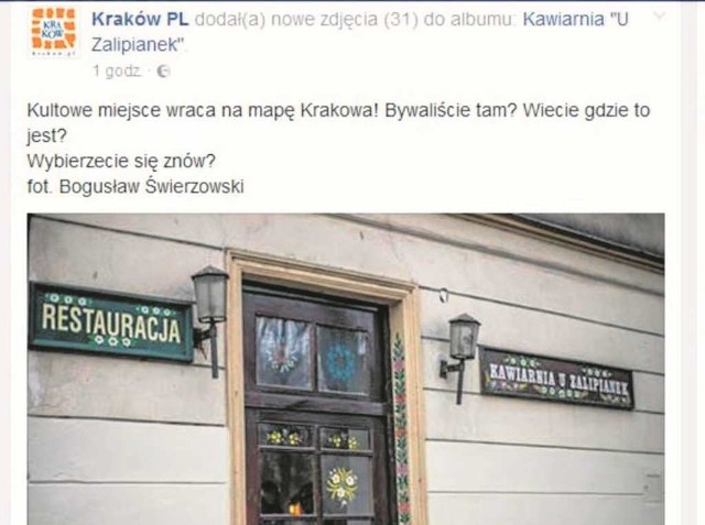 Taki post pojawił się wczoraj na facebookowym profilu Urzędu Miasta Krakowa