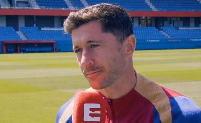 Robert Lewandowski przed meczem Real - Barcelona