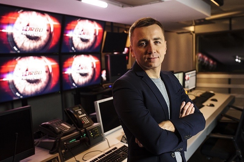 Michał Janczura, prowadzący program "Turbo kamera"...