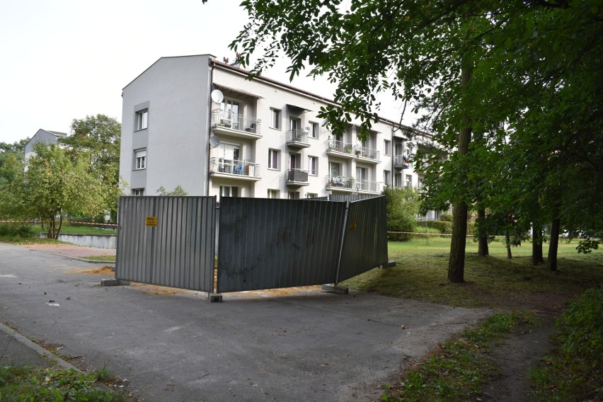 Kolejne zapadlisko na osiedlu Gaj w Trzebini (14.09.2022)