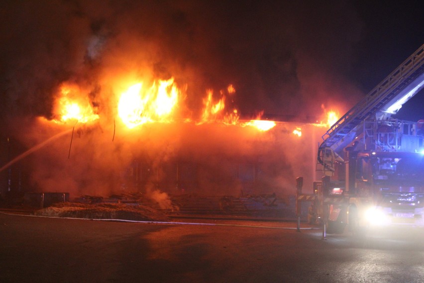 Pożar budynku dworca PKS w Olkuszu, 1 stycznia 2023.