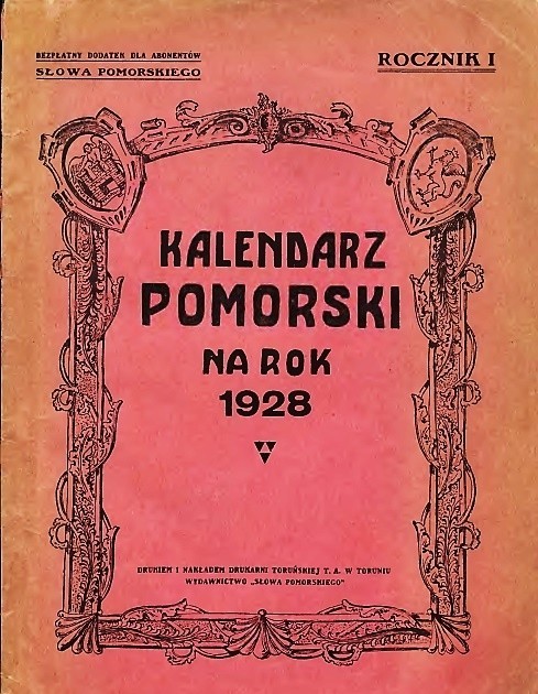 Okładka kalendarza z okresu międzywojennego