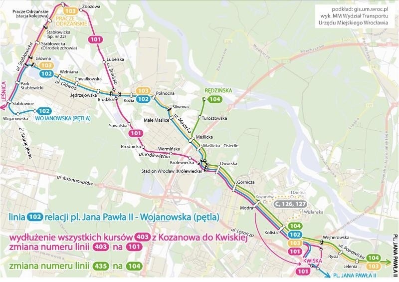 Wrocław: Zmiany w MPK od 1 marca. Nowa trasa autobusowa, zmiany nazw linii i rozkładów (TRASY)