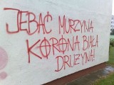 Rasistowskie graffiti na osiedlu Ślichowice