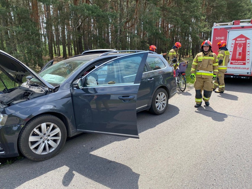 Wypadek w Damiętach. Zderzyły się dwa samochody osobowe. 6.06.2022