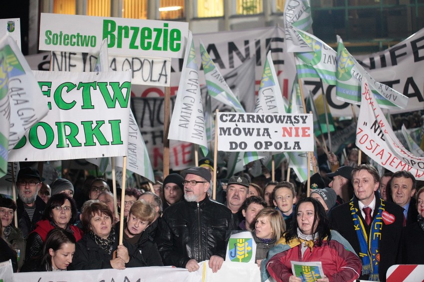 Protest w Dobrzeniu Wielkim.