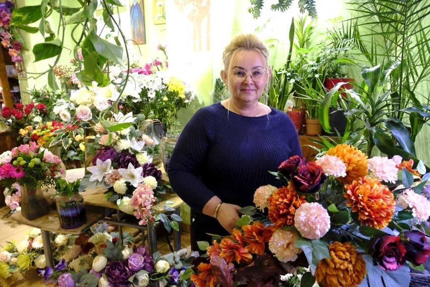Pani Małgorzata, właścicielka kwiaciarni "Małgo"