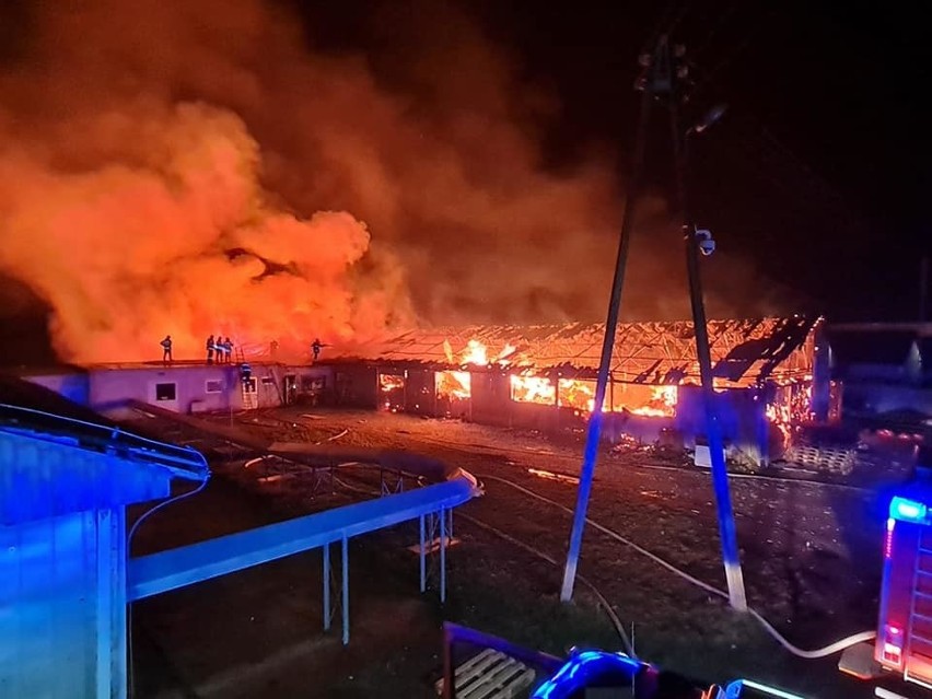 Wielki pożar we Włostowej w powiecie nyskim