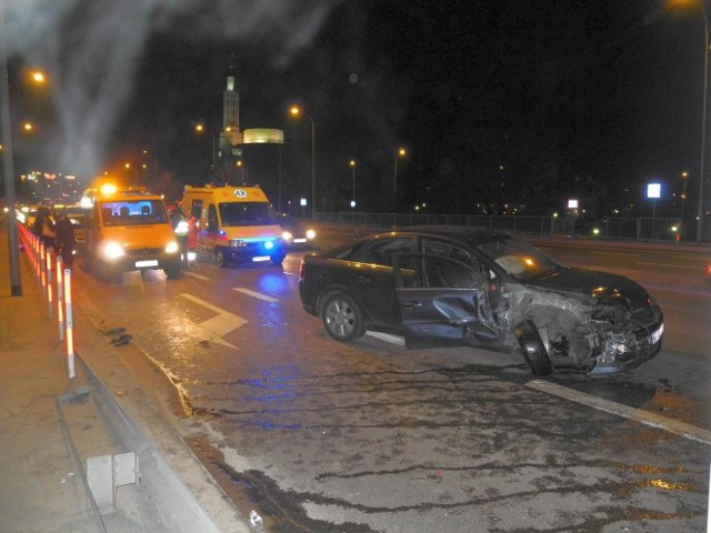 Wypadek na wiadukcie Dąbrowskiego w Białymstoku