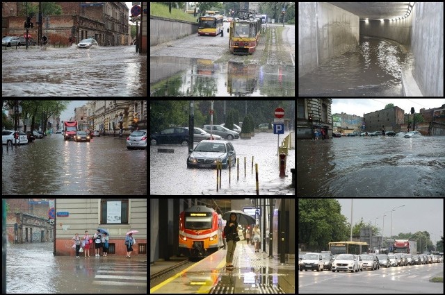 Ulewa w Łodzi 11 maja zalała ulice i budynki. Stanęły tramwaje i autobusy. Nie można było przedostać się przez miasto