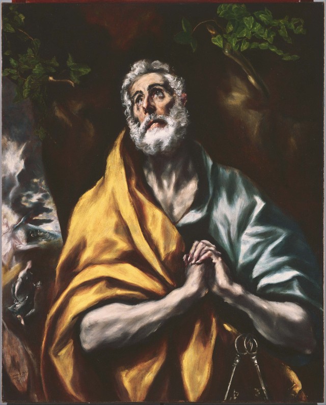 „Łzy świętego Piotra” - fragment obrazu El Greco (1580-1589), Bowes Museum