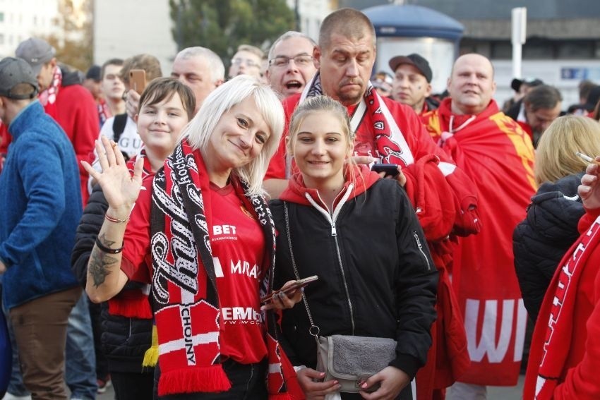 Przemarsz kibiców Widzewa