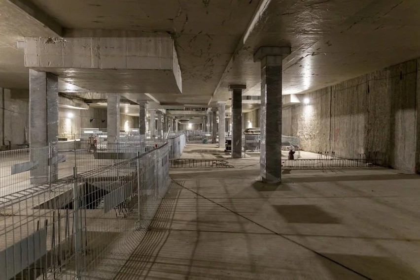 Tak wygląda podziemna hala przyszłego dworca Łódź Polesie.
