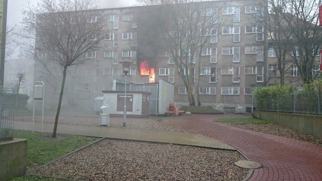 Pożar mieszkania na ul. Jana Kazimierza w Szczecinie