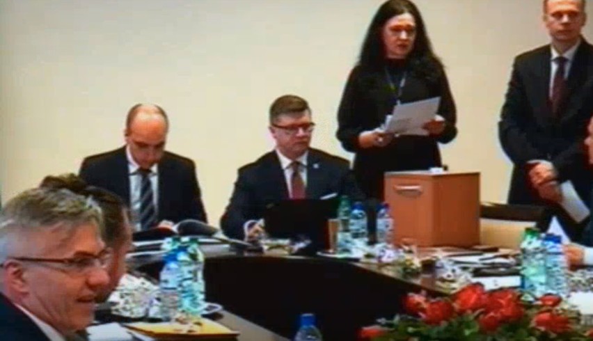 Obraz z nagrania sesji Rady Miasta Żory