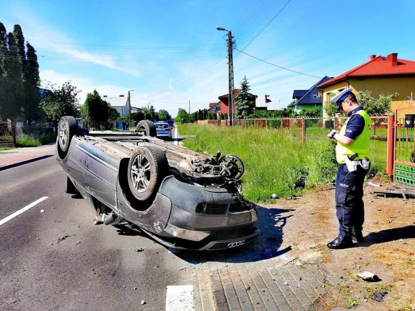 W miejscowości Rabienko Nowe dachowało audi. 22-latek został...