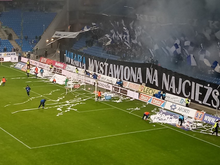 Podczas meczu Lech Poznań - Wisła Płock (2:1) atmosfera na...