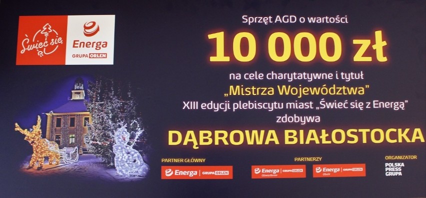 Sprzęt za 10 tys. zł trafi do potrzebujących rodzin z gminy Dąbrowa Białostocka. To nagroda za wygraną w konkursie "Świeć się z Energą"