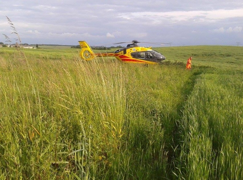 Region. Wypadek w Tetyniu. Lądował helikopter