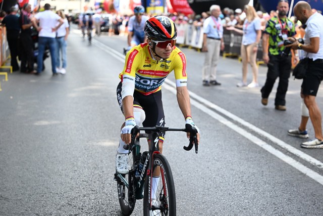 Lider 79. Tour de Pologne Kolumbijczyk Sergio Higuita z drużyny Bora-hansgroh