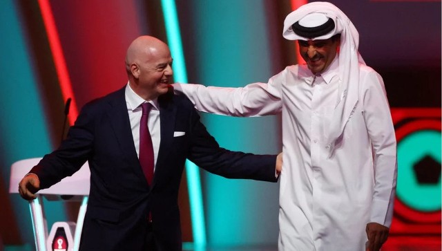 Prezydent FIFA, Gianni Infantino świetnie czuje się w Katarze