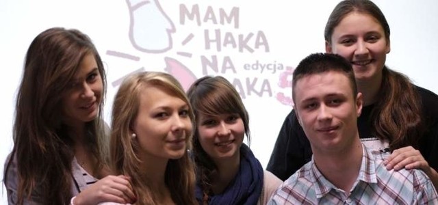 Drużyna I LO. Od lewej: Alicja Grudzińska, Justyna Niziołek, Natalia Biss, Dawid Mularski i Kamila Jelonek.