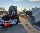 Groźny wypadek tirów na autostradzie A4. Kabina odpadła od auta [ZDJĘCIA]