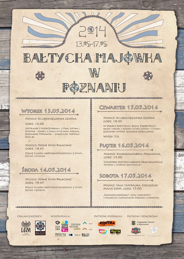 Plakat promujący tegoroczną Bałtycką Majówkę