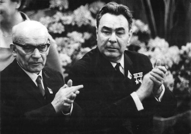 Gomułka i Leonid Breżniew w NRD, 1967 rok