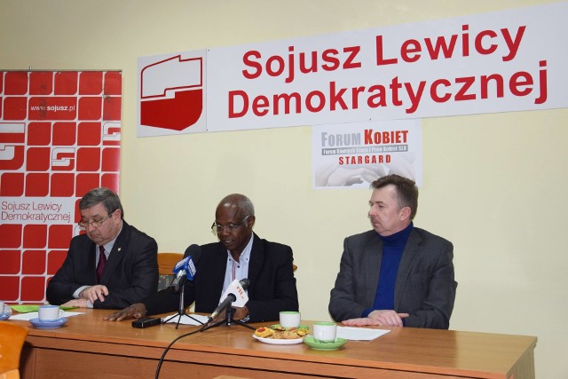 Stanisław Kopeć, Amadou Sy i Dariusz Wieczorek na wczorajszej konferencji w SLD przekonywali, że trzeba zrobić wszystko, by wybory prezydenta Stargardu rozstrzygnęły się w pierwszej turze.