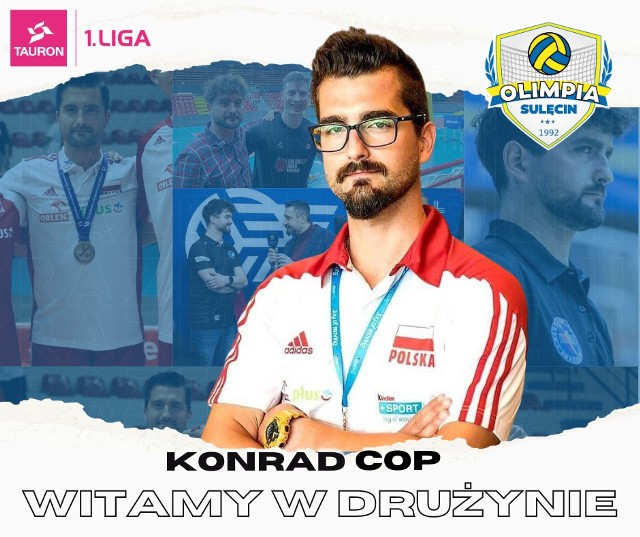 Konrad Cop będzie od sezonu 2023/2024 trenerem pierwszoligowych siatkarzy Olimpii Sulęcin.