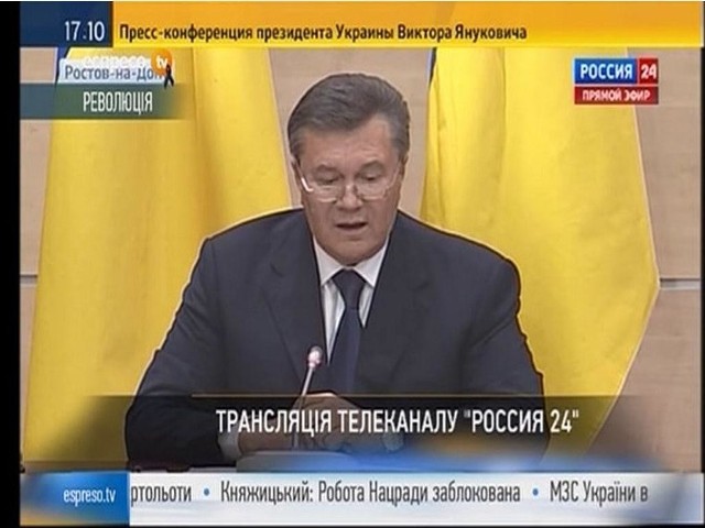 - Mam zamiar kontynuować walkę o przyszłość Ukrainy - oświadczył Wiktor Janukowycz podczas konferencji prasowej w rosyjskim Rostowie nad Donem.