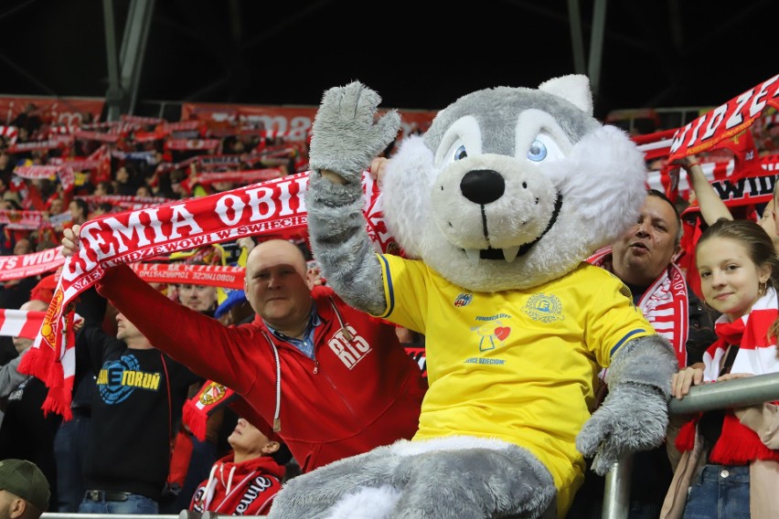 Kibice na meczu Widzew Łódź - Elana Toruń który zakończył się remisem 1:1.