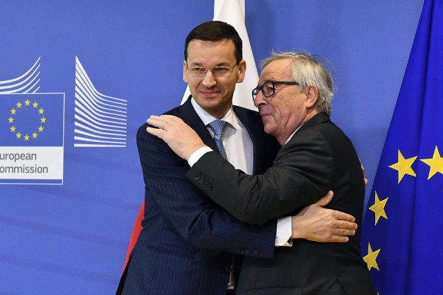 Mateusz Morawiecki i Jean-Claude Juncker