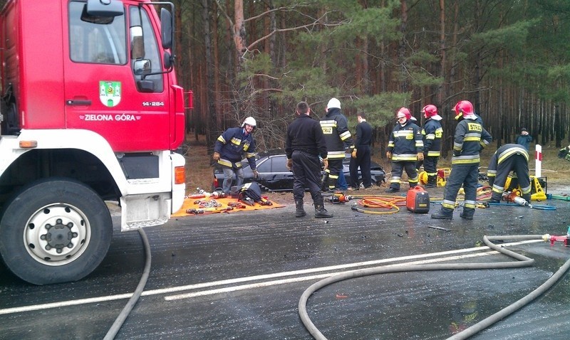 Wypadek na trasie Czerwieńsk - Nietków.