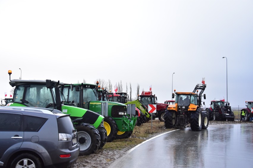 Strajk rolników w Żninie, 24.01.2024.