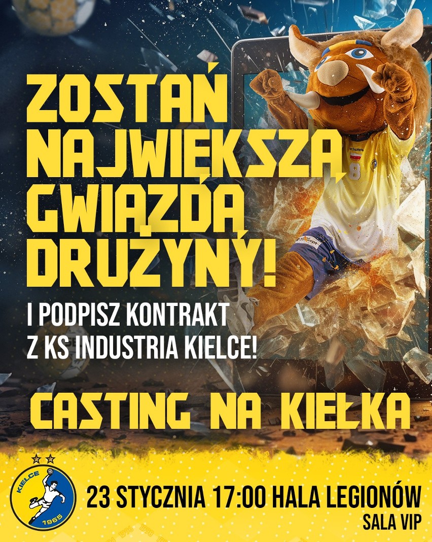 Industria Kielce organizuje casting na Kiełka. Ze zwycięzcą umowę podpisze Michał Jurecki. Wiemy ile będzie zarabiać klubowa maskotka