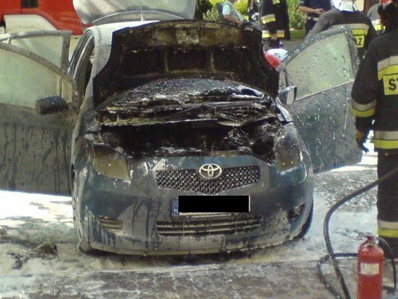 Spłonął samochód w Mońkach