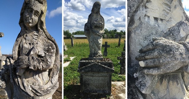 Muzealnicy szukają archiwalnych zdjęć nagrobnej rzeźby św. Marii Magdaleny z cmentarza w Nowym Bruśnie.