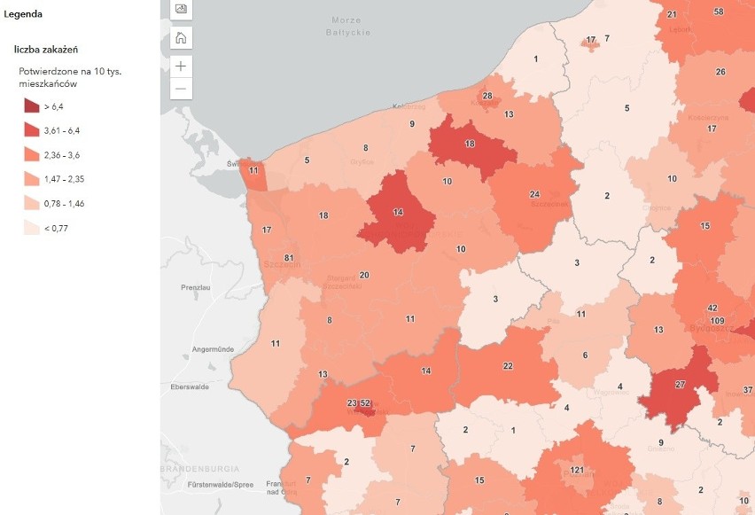 Koronawirus - woj. zachodniopomorskie, 13.02.2021