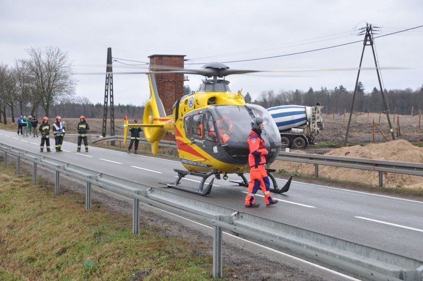 Wypadek w miejscowości Trzebiele.