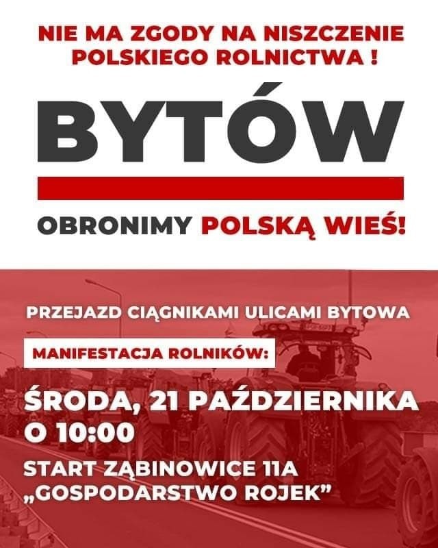 Protest rolników w Bytowie. Jutro (środa) przejadą ulicami miasta