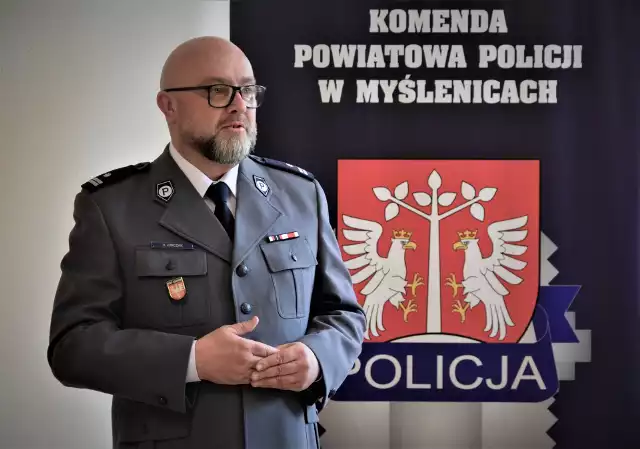 Podinsp. Dominik Jurczak, zastępca komendanta powiatowego policji w Myślenicach