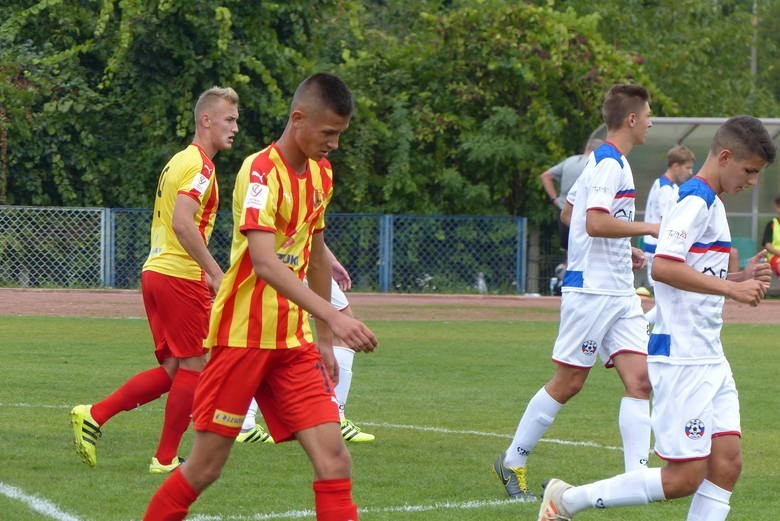 Piłkarze Korony Kielce przegrali z Cracovią 1:3 w Centralnej Lidze Juniorów do 17 lat. Mecz kończyli w dziesiątkę