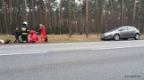 Stryszek. Wypadek motocyklisty na drodze krajowej nr 10! [nowe zdjęcia]