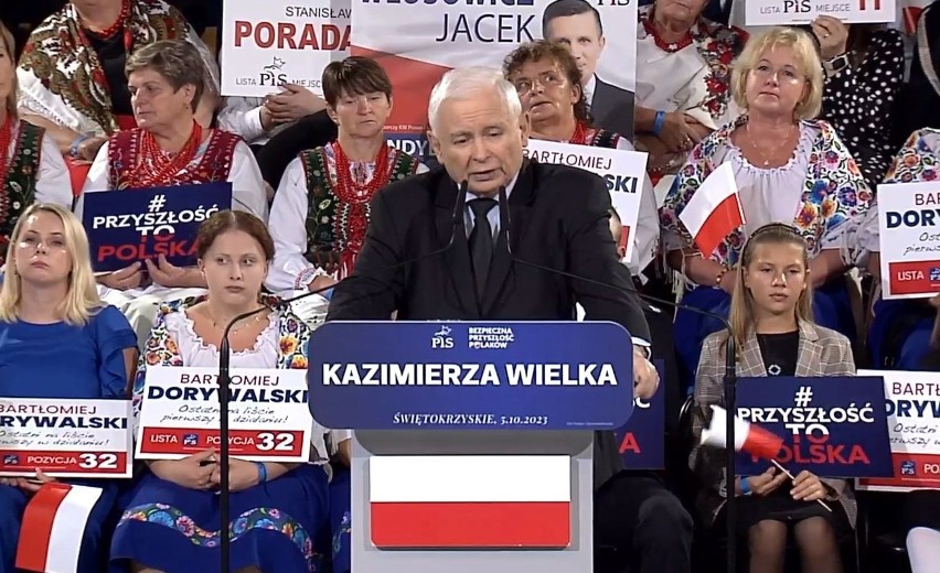 Jarosław Kaczyński w Kazimierzy Wielkiej.