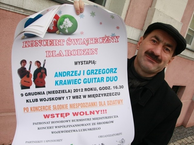 Zdzisław Musiał zaprasza na koncert duetu gitarowego Guitar Duo, który odbędzie się w niedzielę w Klubie Wojskowym w Międzyrzeczu.